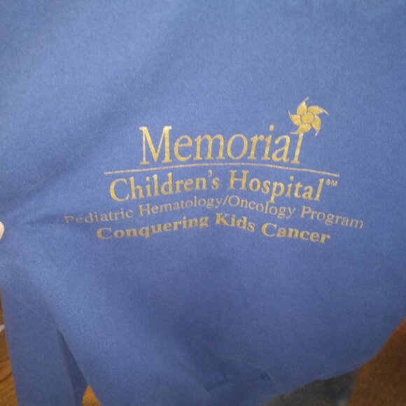 Notre Dame Mens XL Irish Fighting Life Cancer Blue Hoodie Sweatshirt - Picture 10 of 10